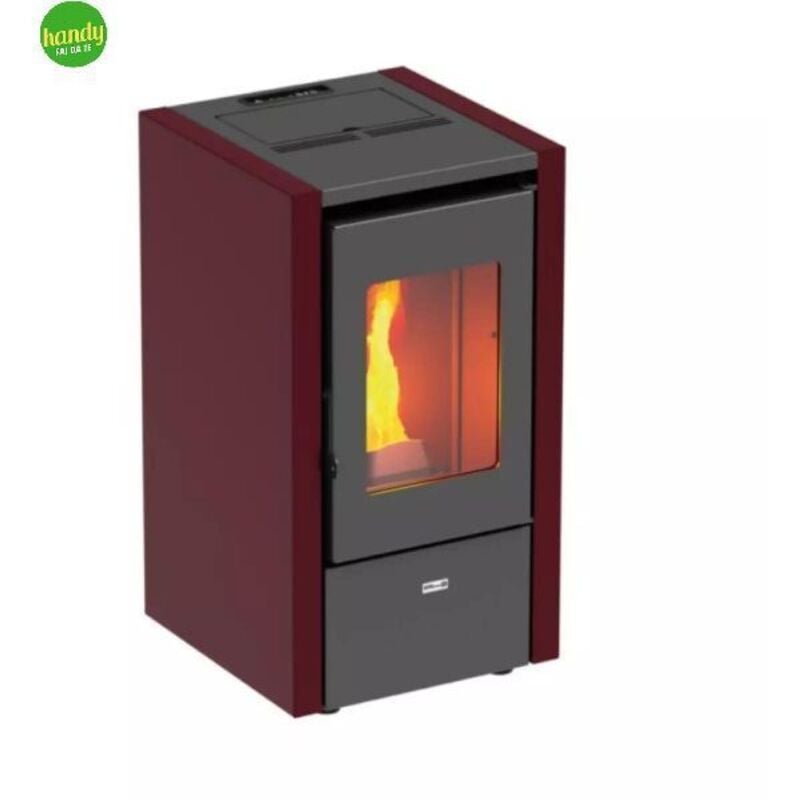 foto del prodotto stufa a pellet ad aria modello vesuvio 7 kw bordeaux a magma