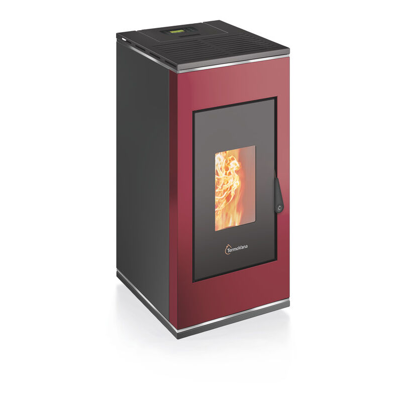 foto del prodotto stufa a pellet bio sofia 9.0kw ermetica 5 stelle red