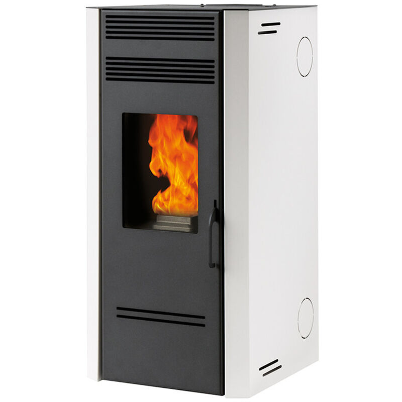 foto del prodotto stufa a pellet biofiregrill g100 9.5 kw bianco
