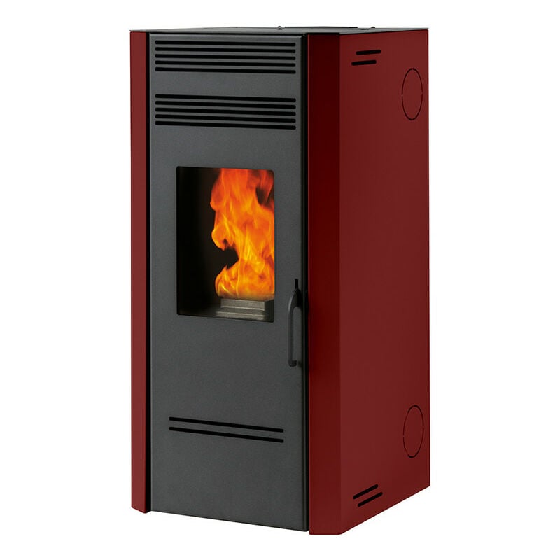 foto del prodotto stufa a pellet biofiregrill g100 9.5 kw rosso