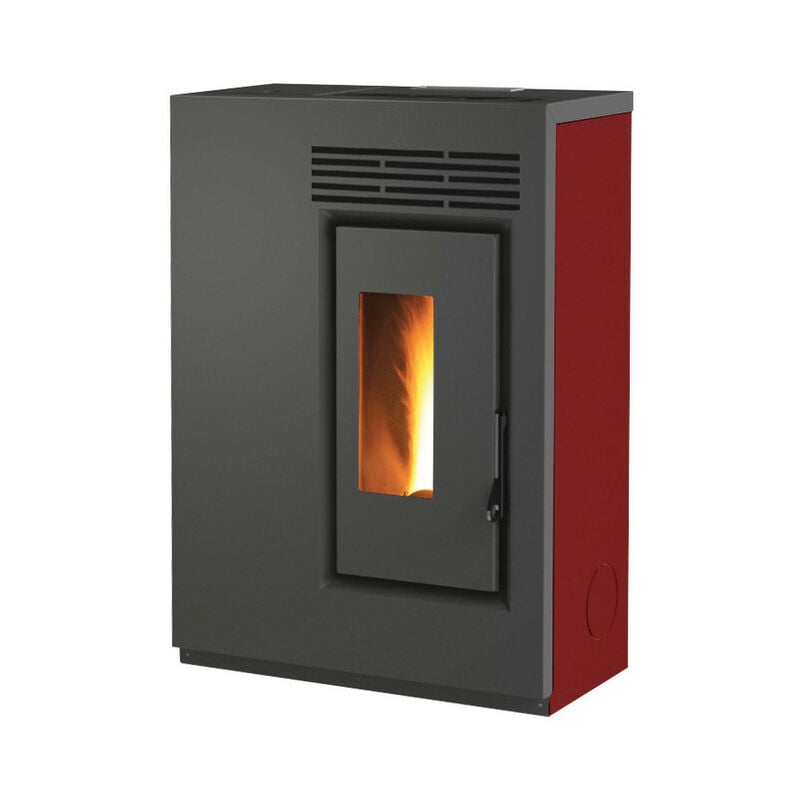 foto del prodotto stufa a pellet biofiregrill ge60 5,5 kw slim rossa