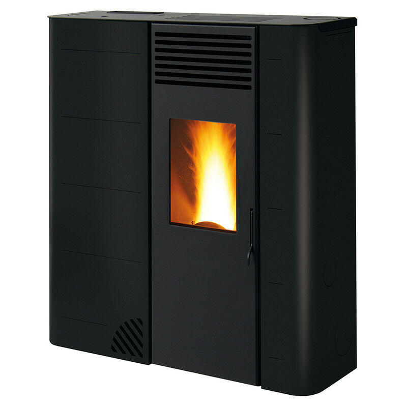 foto del prodotto stufa a pellet biofiregrill gs110 compatta 10 kw nero