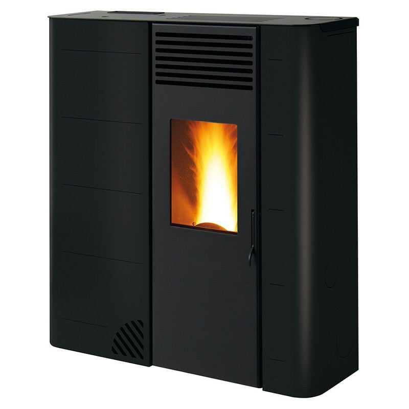 foto del prodotto stufa a pellet biofiregrill gs90 8kw slim 26 cm nero