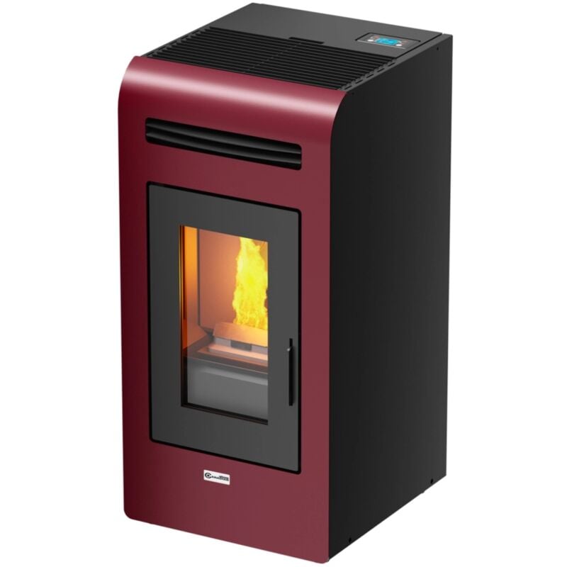 foto del prodotto stufa a pellet canalizzata canadian stove ""vancouver 14c"" bordeaux 12,5 kw