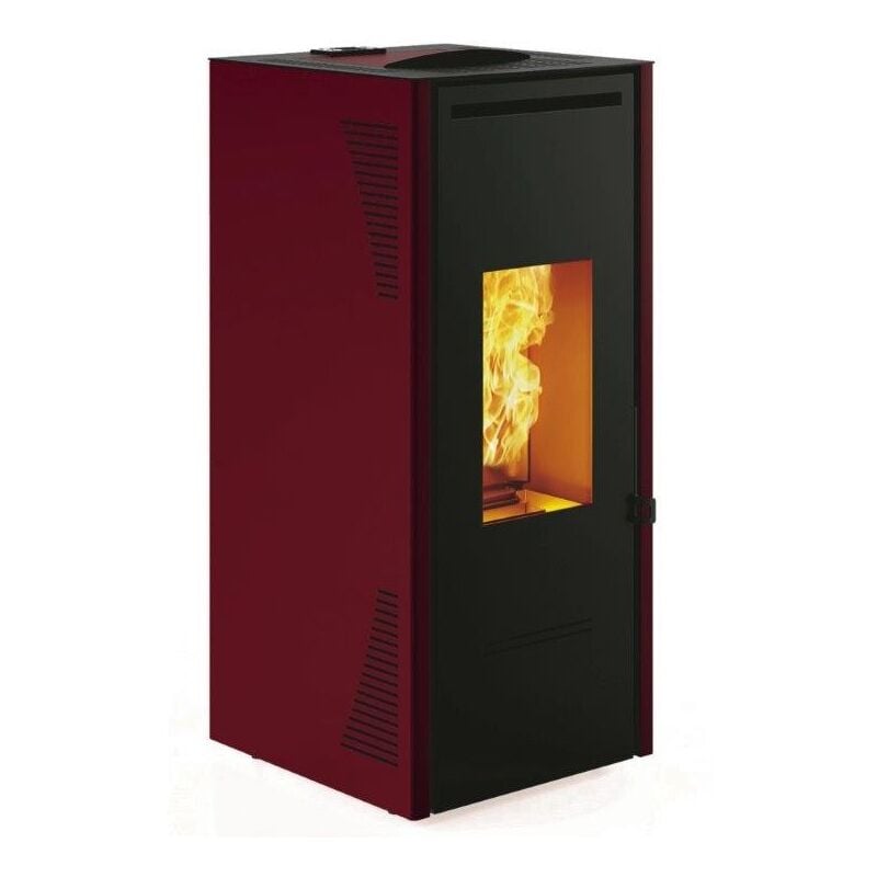 foto del prodotto stufa a pellet canalizzata talo 11kw rosso