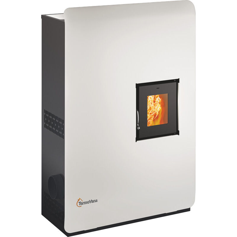 foto del prodotto stufa a pellet ermetica biowawe 8.0kw plus 5 stelle white