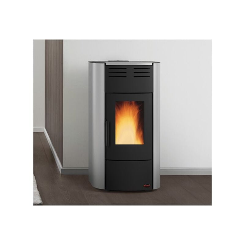foto del prodotto stufa a pellet raffaella idro h15 18kw grigio