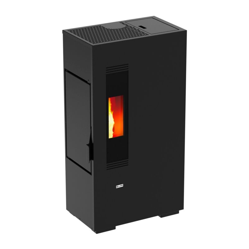 foto del prodotto stufa a pellet slim canadian stove mini 5 nero 4,4 kw