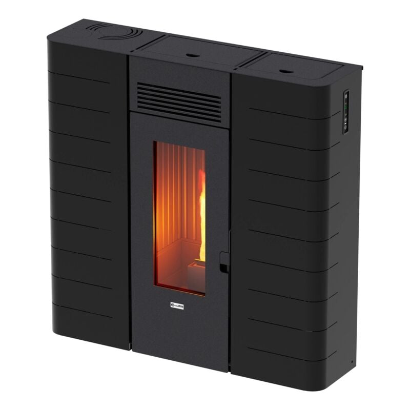 foto del prodotto stufa a pellet slim canalizzata canadian stove slim 12c nero 11,14 kw