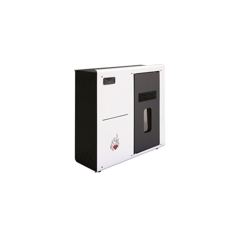 foto del prodotto stufa a pellets cuore caldo slim 8 bianco kw/h 8 cm.84x30xh9 riscaldamento