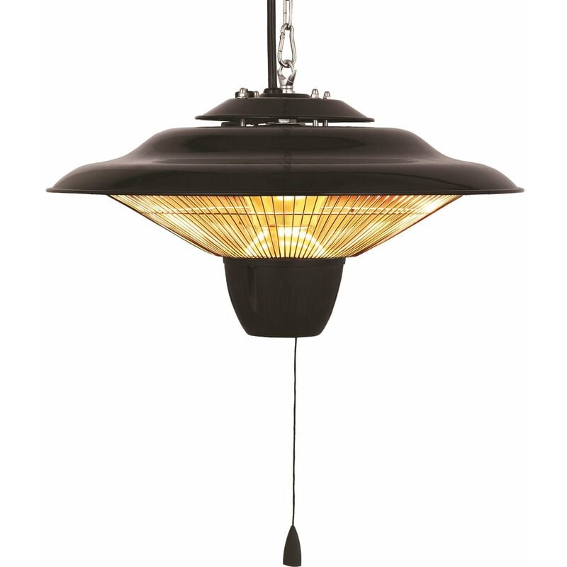 foto del prodotto stufa alogena elettrica da soffitto 1500 w raggio di sole ufo niklas