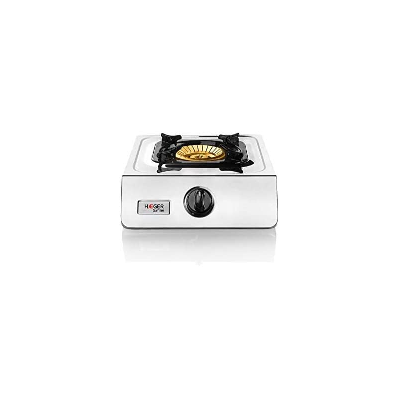 foto del prodotto stufa cucina a gas safine haeger 1 bruciatore, acciaio inossidabile