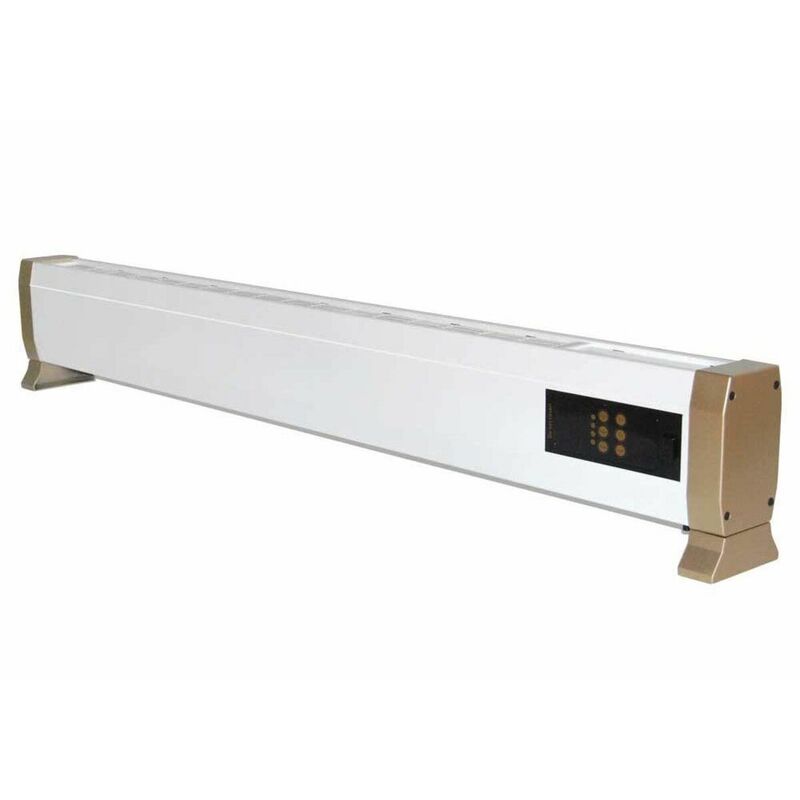 foto del prodotto stufa elettrica a battiscopa da pavimento 120x12,5x24 cm 2000w sined bianco