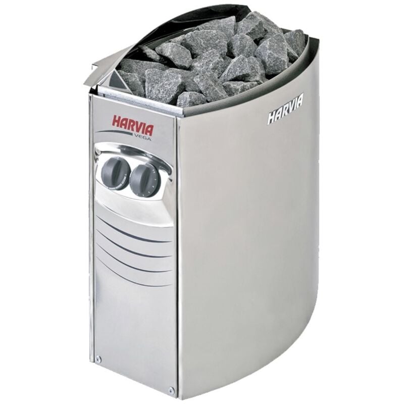 foto del prodotto stufa elettrica compatta harvia vega 8 kw sauna tra 7 e 12 m3 comandi facili ed ergonomici fissaggio a parete bc80