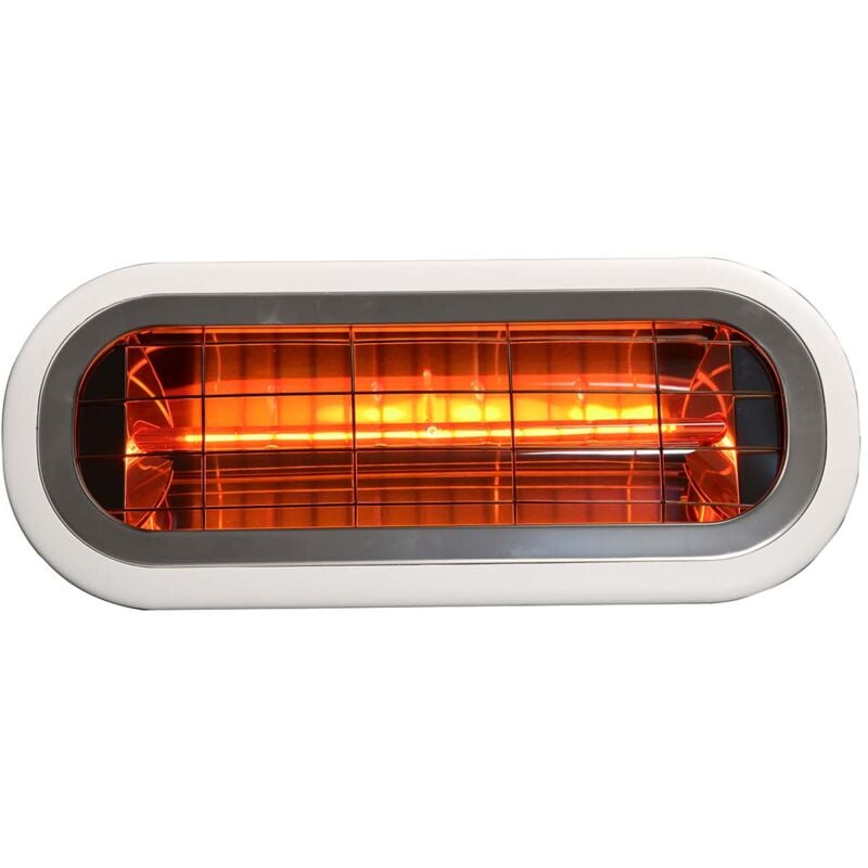 foto del prodotto stufa elettrica infrarossi fibra di carbonio 2000w per interni e esterni kekai top design 46x19x7,5 cm a soffitto o parete