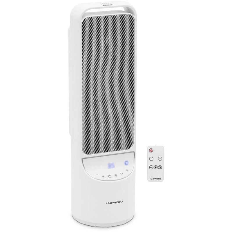 foto del prodotto stufa elettrica oscillante ceramica 1200 2000 w bianca