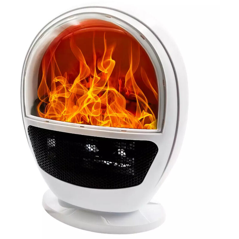 foto del prodotto stufa elettrica portatile 1500w effetto camino a basso consumo energetico, design moderno e compatto, perfetta per riscaldamento di piccoli spazi.