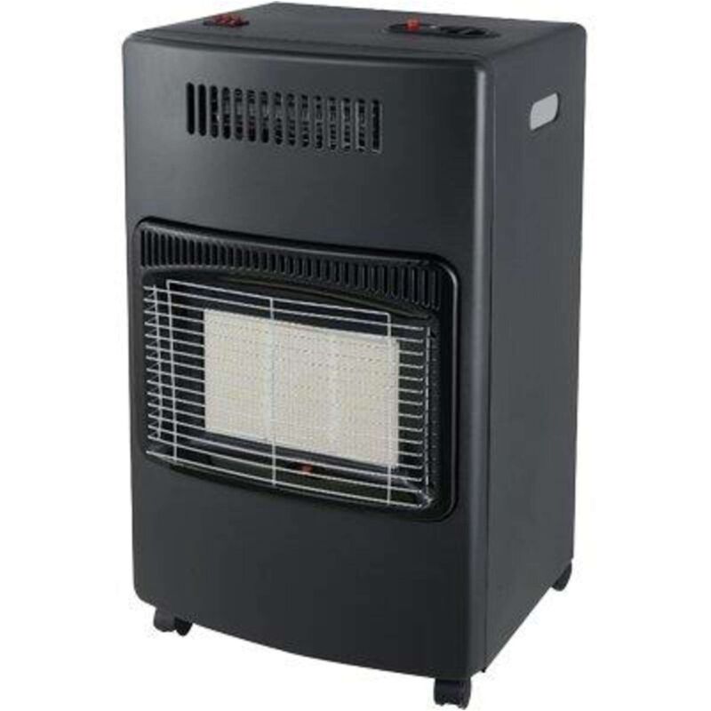 foto del prodotto stufa gas gpl infrarossi mitra ventilata nero watt 4200 cm 42x38 h.cm 72