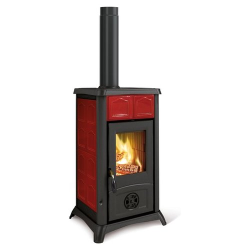 foto del prodotto stufa legna nordica 7111620 gemma 5.0 elegance bordeaux
