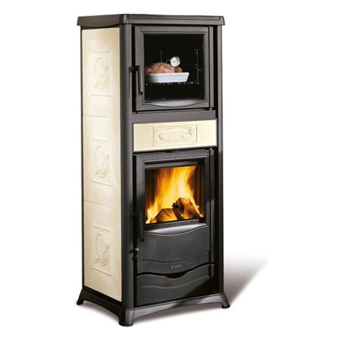 foto del prodotto stufa legna nordica 7112391 rossella plus forno 5.0 panna