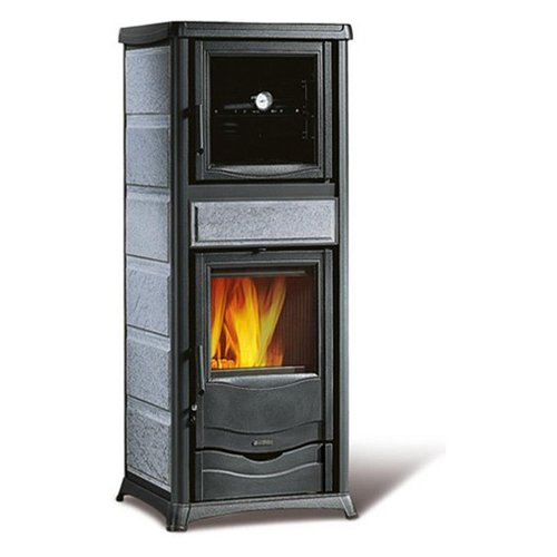 foto del prodotto stufa legna nordica 7112392 rossella plus forno 5.0 petra pietra natur