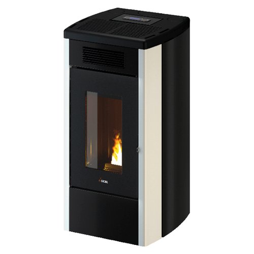 foto del prodotto stufa pellet cadel 7023113 atena plus 12 t2 white steel
