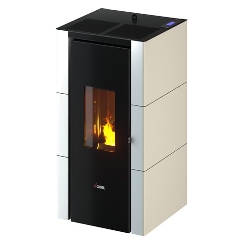 foto del prodotto stufa pellet cadel 7024017 stufa pellet cristal 7 t2 bianc 7024017