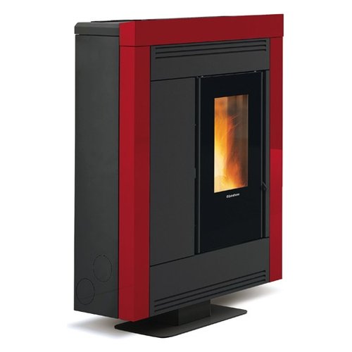 foto del prodotto stufa pellet extraflame 1288651 souvenir plus steel 5.0 bordeaux