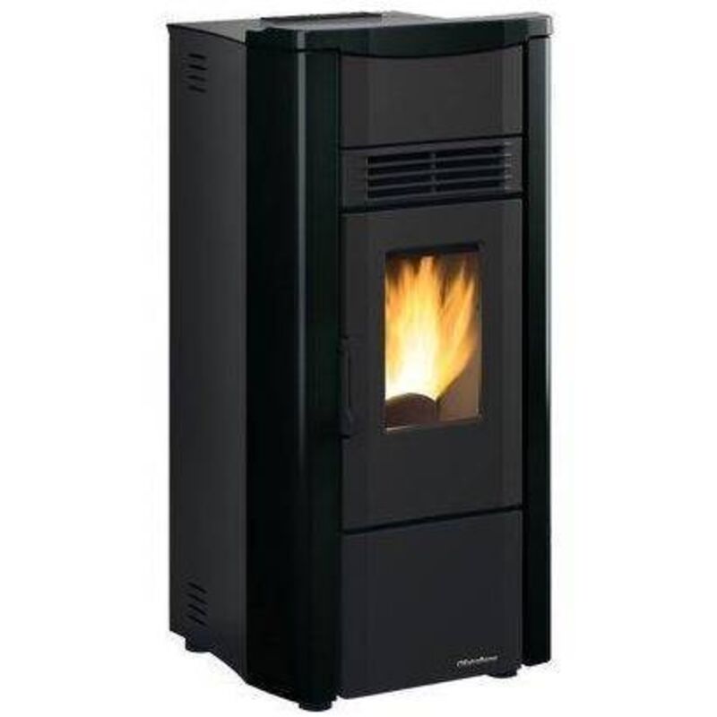 foto del prodotto stufa pellet giusy plus evo 2.0 extraflame nero kw 8,5 canalizzata mm 498x504 h.mm 1022