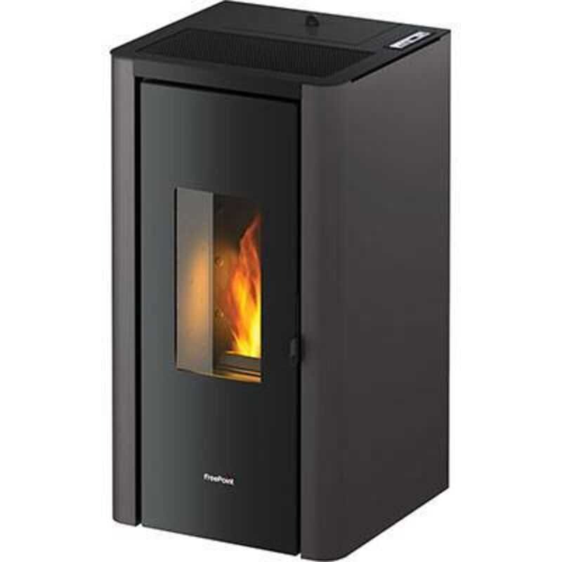 foto del prodotto stufa pellet indigo freepoint antracite kw 7 mm 465x455 h.mm 895