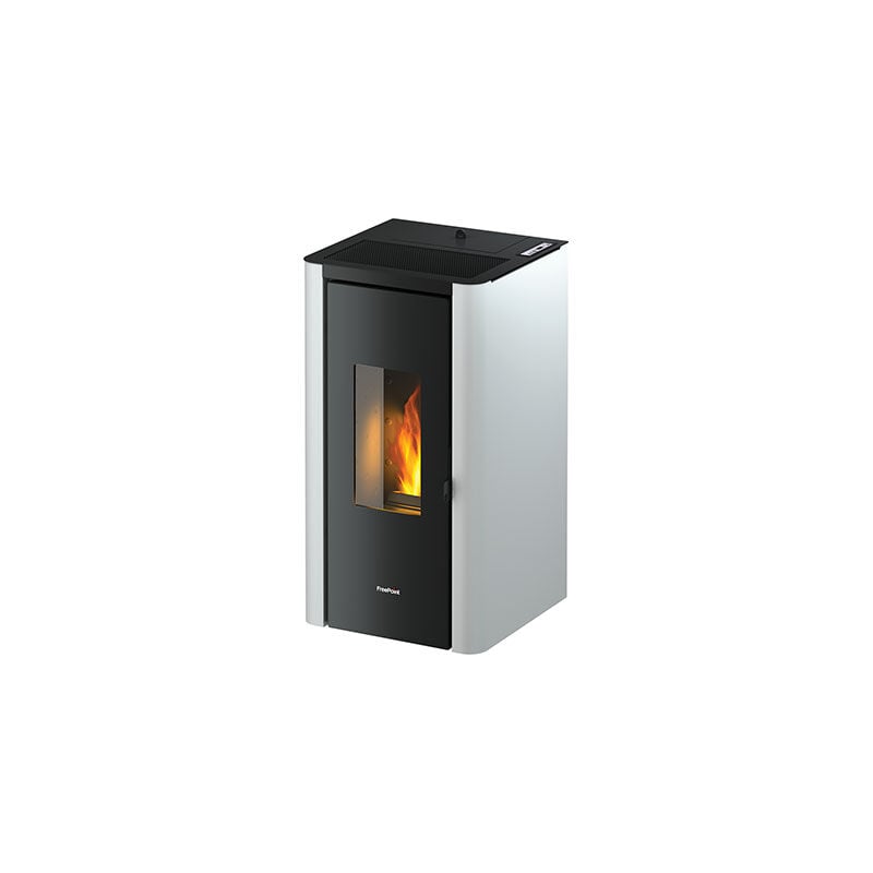 foto del prodotto stufa pellet indigo freepoint bianco kw 7 mm 465x455 h.mm 895