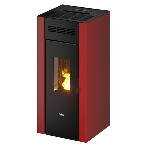 foto del prodotto stufa pellet pegaso 7022002 elane 9.0 rosso