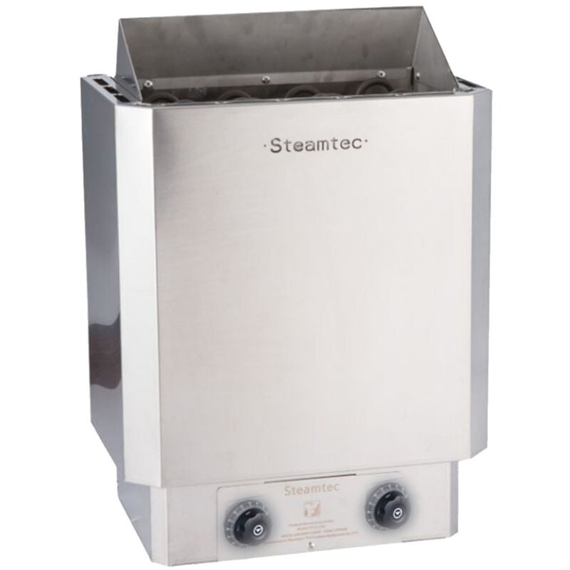 foto del prodotto stufa sauna premium da 3 kw con finiture in acciaio inossidabile deportato