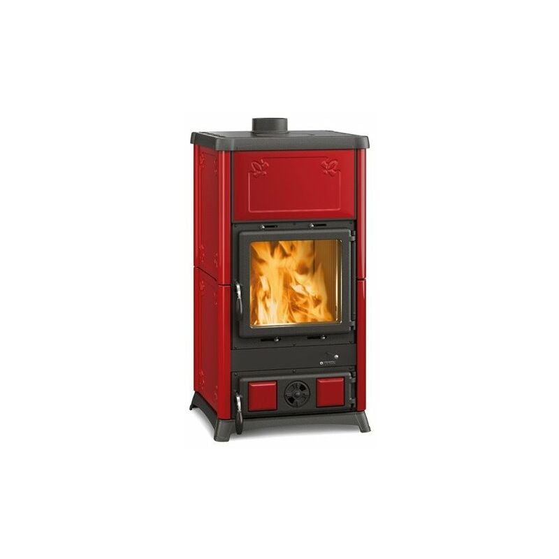 foto del prodotto stufe a legna fedora potenza termica nominale 8,3 kw colore bordeaux - nordica