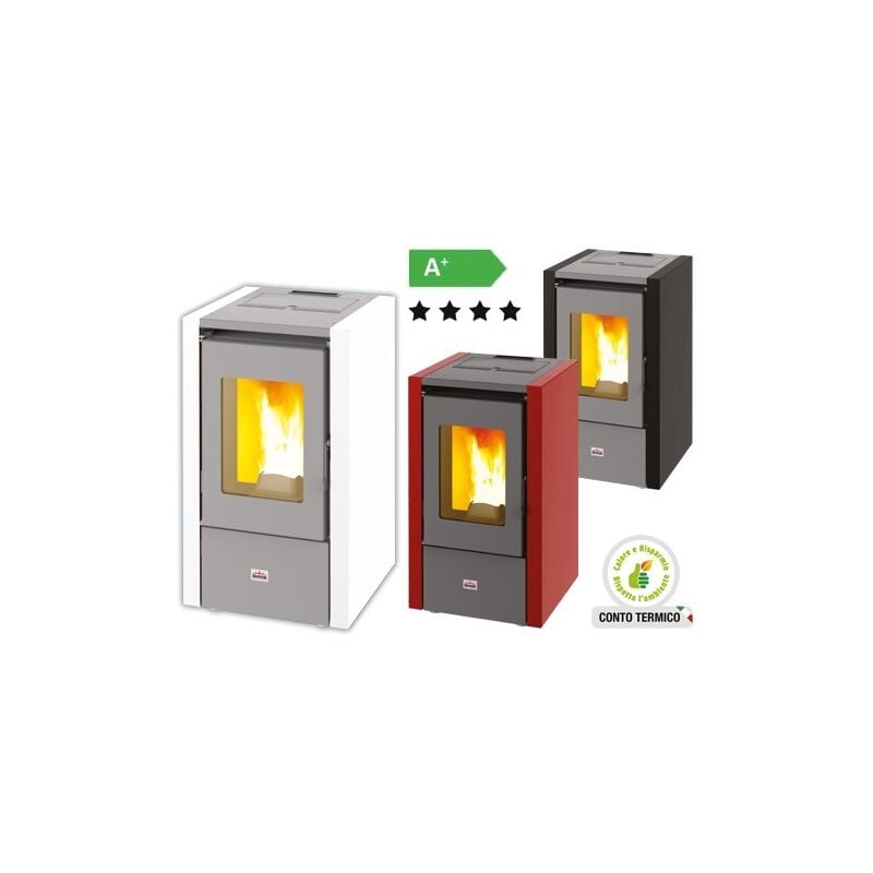 foto del prodotto stufe stufa a pellet queen 6 potenza kw h 6,2 kw dimensioni cm.43x43xh77