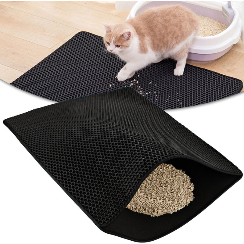 foto del prodotto stuoia di lettiera per gatti a doppio strato honeycomb eva impermeabile 78 60 cm randaco
