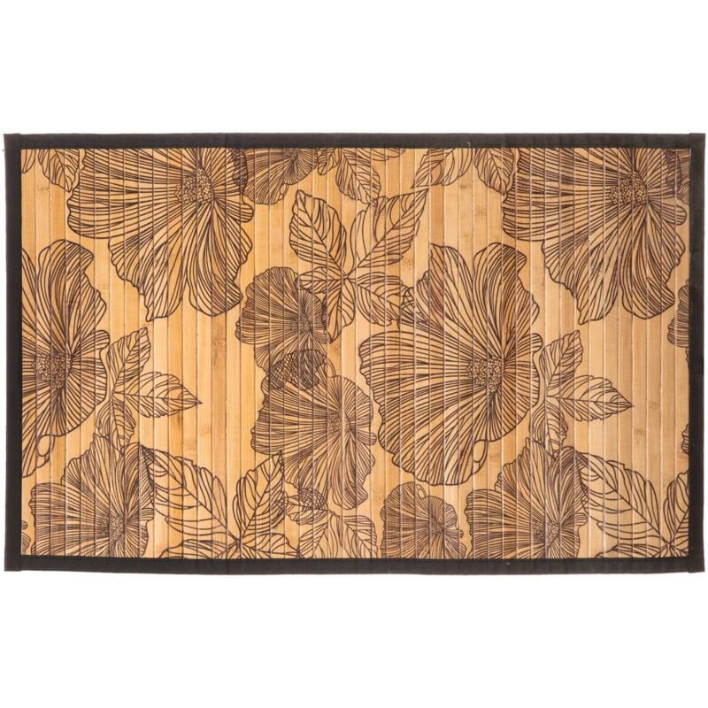 foto del prodotto stuoia in bamb black flora 50x80 cm 5five
