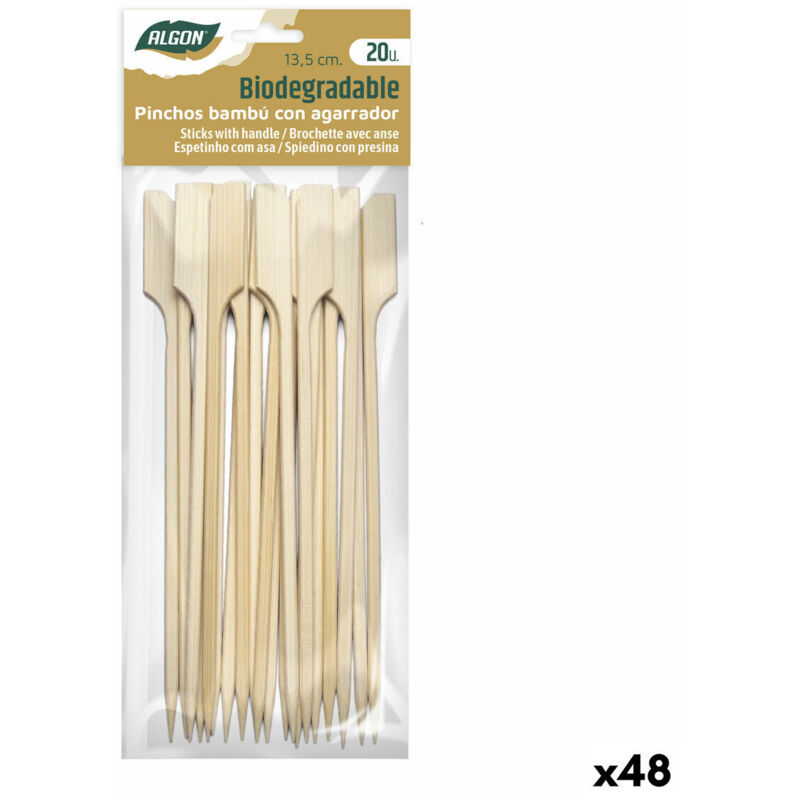 foto del prodotto stuzzicadenti in bambù algon 13,5 cm set 20 pezzi 48 unità