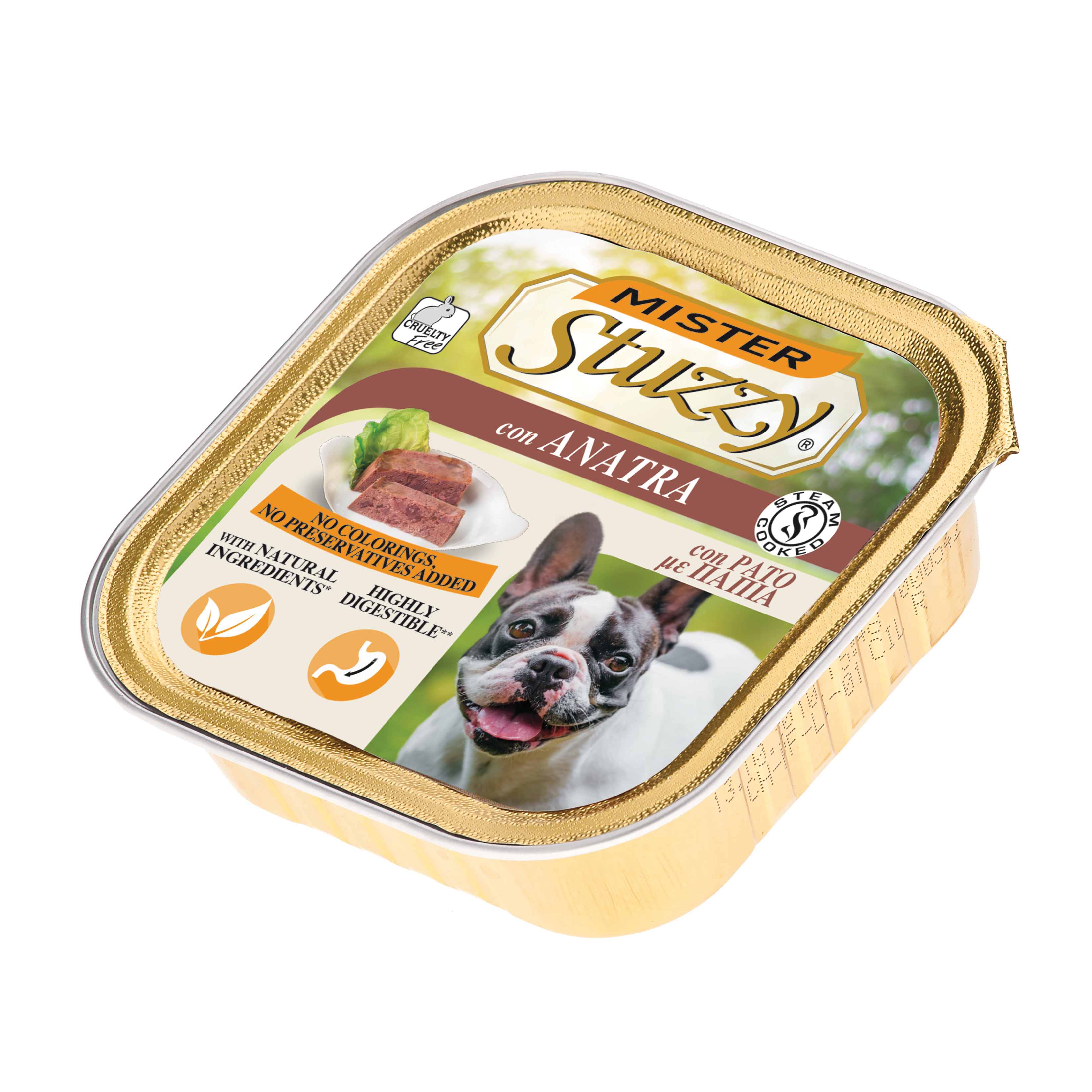 foto del prodotto stuzzy cane pate 039 vaschetta adulto anatra 150 gr