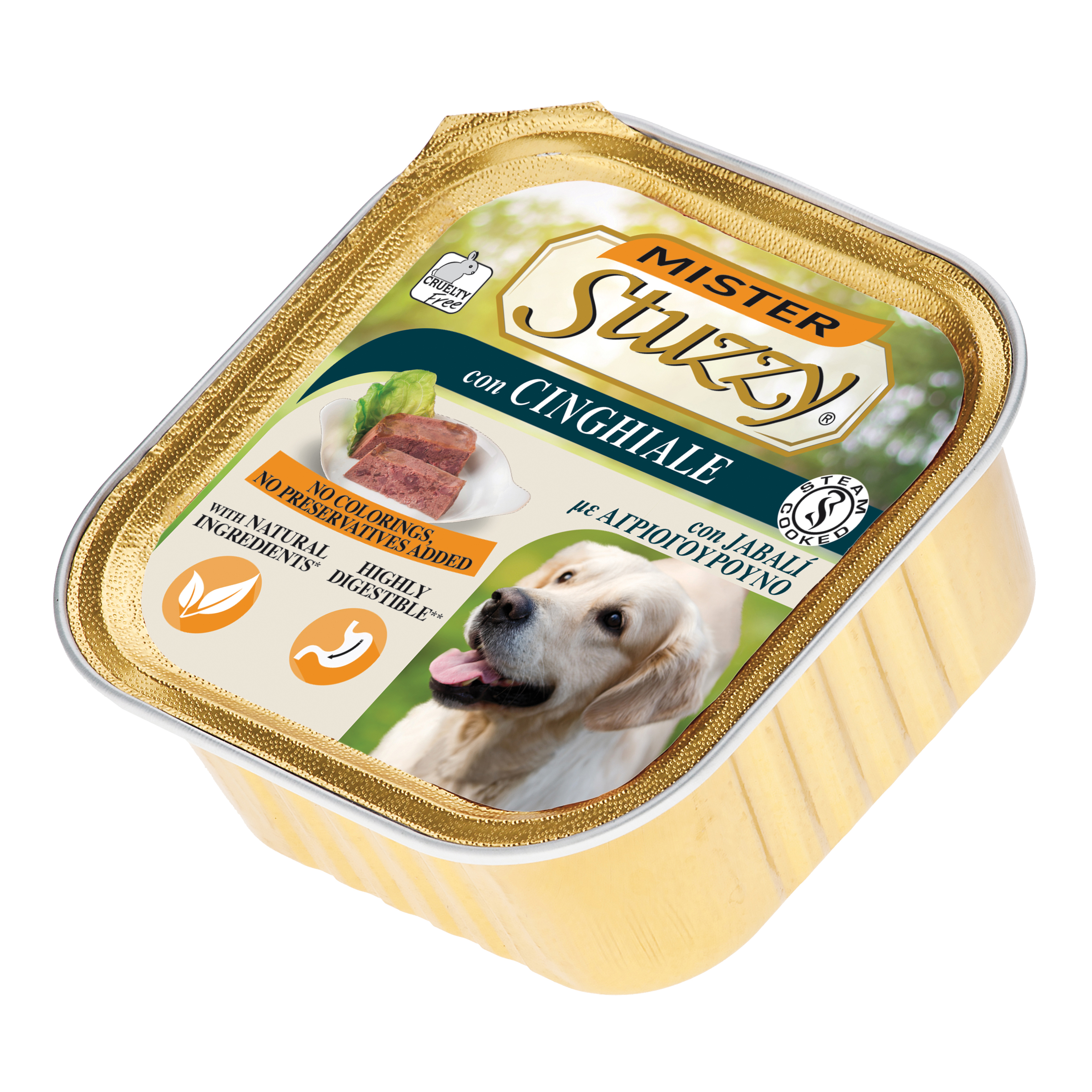 foto del prodotto stuzzy cane pate 039 vaschetta adulto cinghiale 300 gr