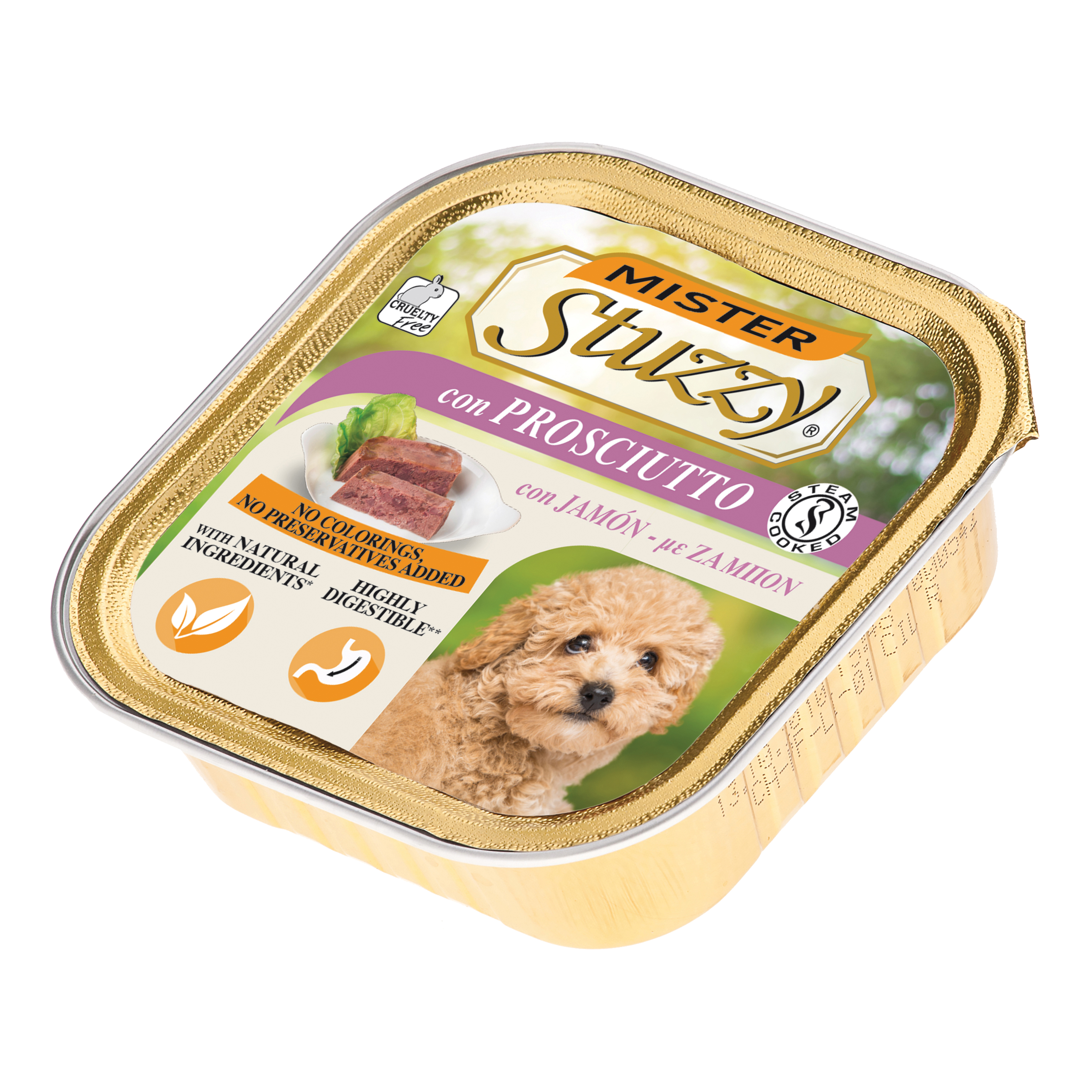 foto del prodotto stuzzy cane pate 039 vaschetta adulto prosciutto 150 gr