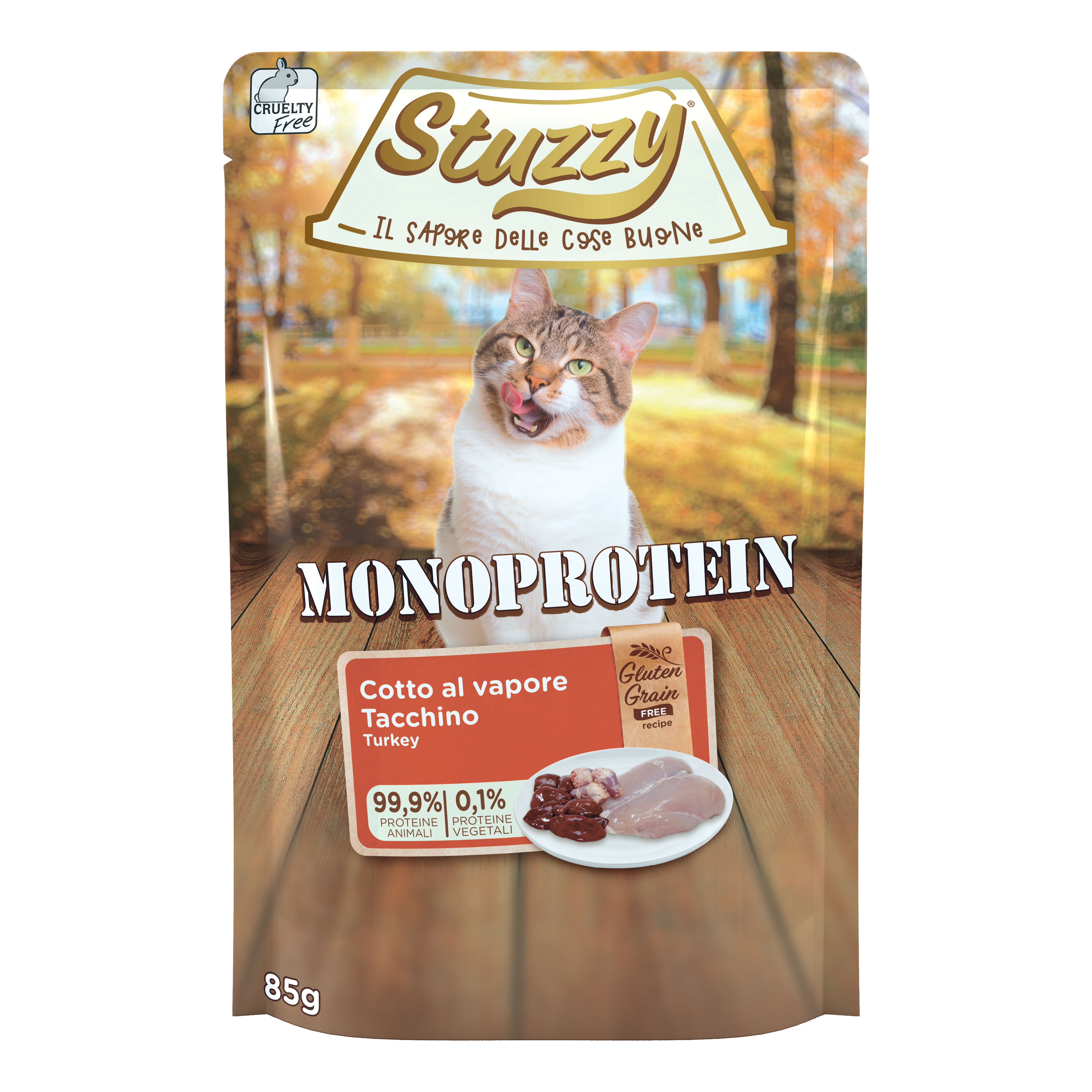 foto del prodotto stuzzy gatto monoprotein busta adulto tacchino 85 gr