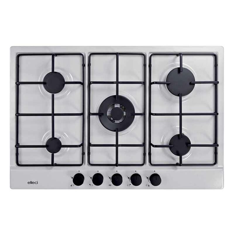 foto del prodotto style 75 g68 piano cottura bianco da incasso 75 cm gas 5 fornelli elleci