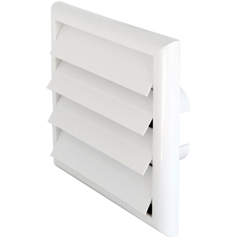 foto del prodotto su1818b griglia 180x180 mm da sovrapporre in abs, bianco, con alette a gravit la ventilazione