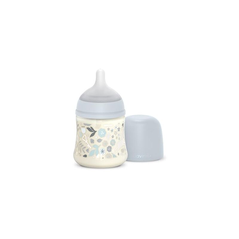foto del prodotto suavinex biberon 0 mesi flusso lento wonderland liberty azzurro 150 ml