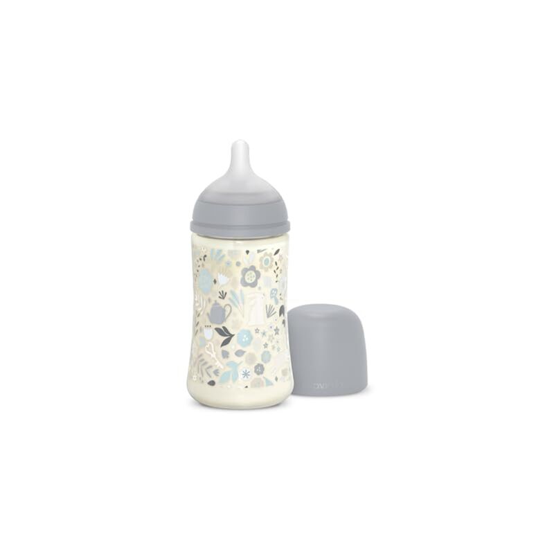 foto del prodotto suavinex biberon 3 mesi flusso medio fiori wonderland liberty azzurro 270 ml