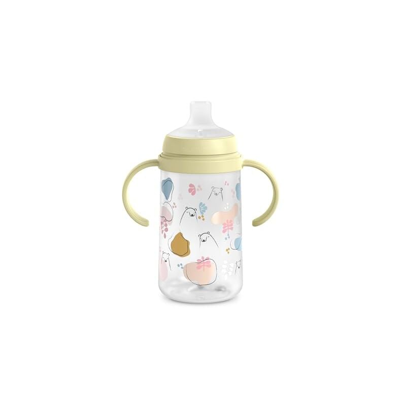 foto del prodotto suavinex biberon con beccuccio e manici 6 mesi my family verde 270 ml