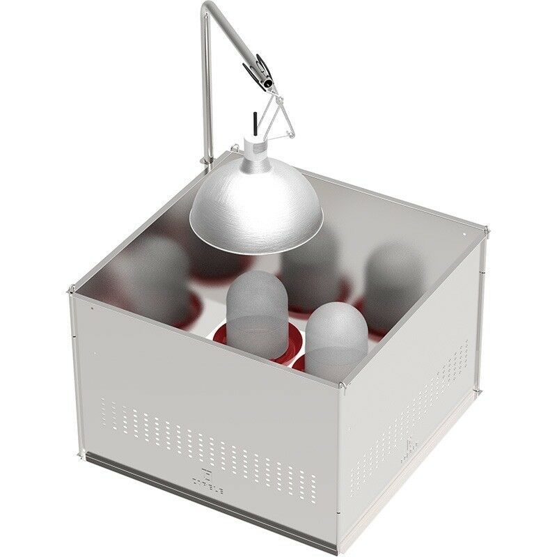 foto del prodotto suinga box per pulcini con accessori e riscaldamento, 60x60x27 cm