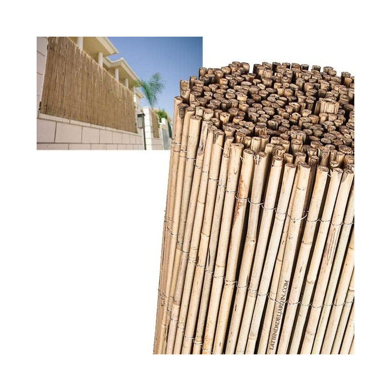 foto del prodotto suinga canniccio di bambu intero per giardino 1,5 x 5 m, utile per giardini e balconi, frangivento