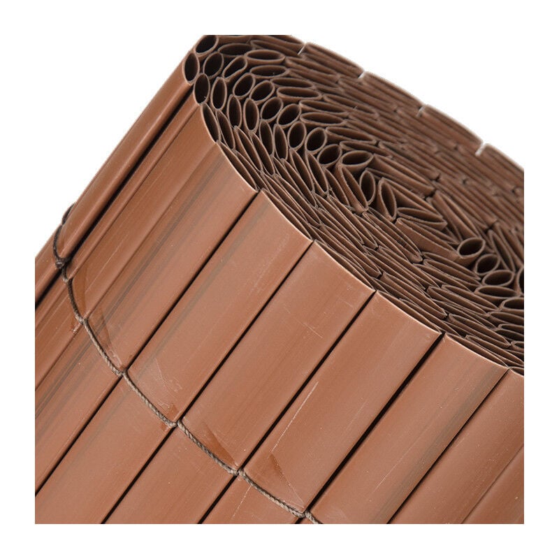 foto del prodotto suinga canniccio pvc recinzione recinto balcone frangivento doppio 1,5 x 3 m, marrone, per giardini e balconi, frangivento